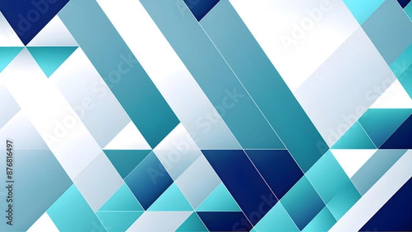 Obraz AI generated minimalist background with blue