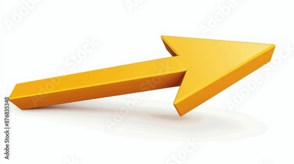 Obraz 3D cursor arrow icon isolated on white background. Vector illustration.