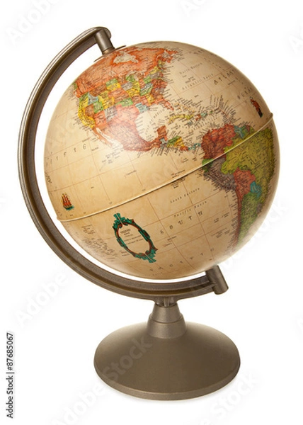 Fototapeta Globe isolated on white background