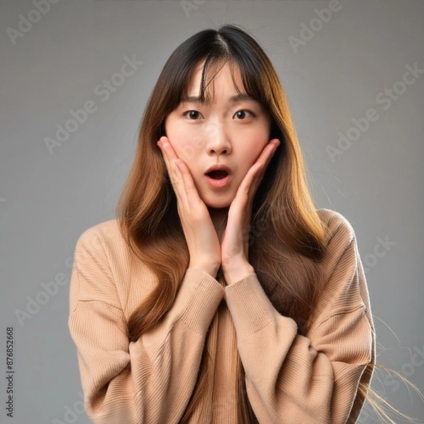 Obraz 깜짝 놀란 여자 사진