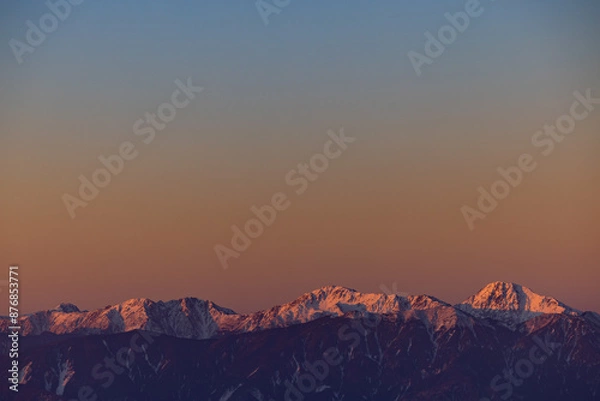 Fototapeta 金峰山より朝焼けの南アルプス