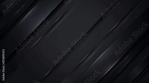Obraz minimal blank black background. Dark squares abstract background. Abstract. black square shape background, light and shadow. black dark shelf on background for present product