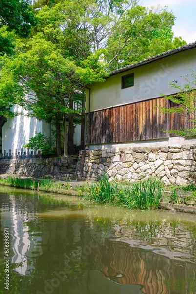 Fototapeta 八幡堀沿いの瓦ミュージアム（滋賀県近江八幡市）