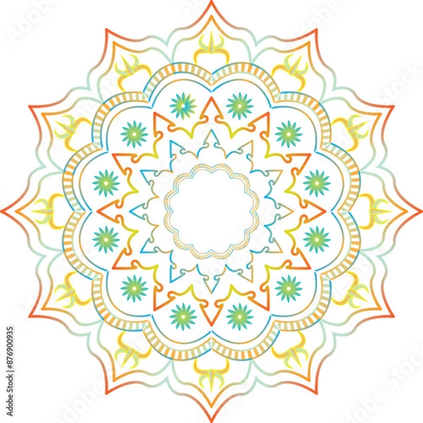 Fototapeta This is simple and vector colorful mandala background and it is editable.