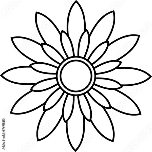 Fototapeta Line Sunflower