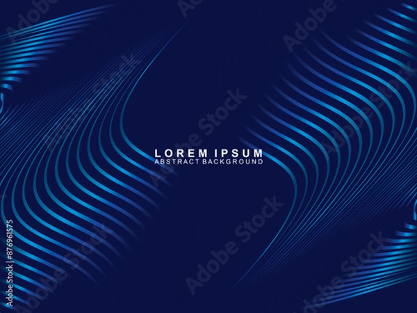 Fototapeta Futuristic blue background digital technology, cyber nano information, abstract communication, future technology data innovation, internet network speed connection.