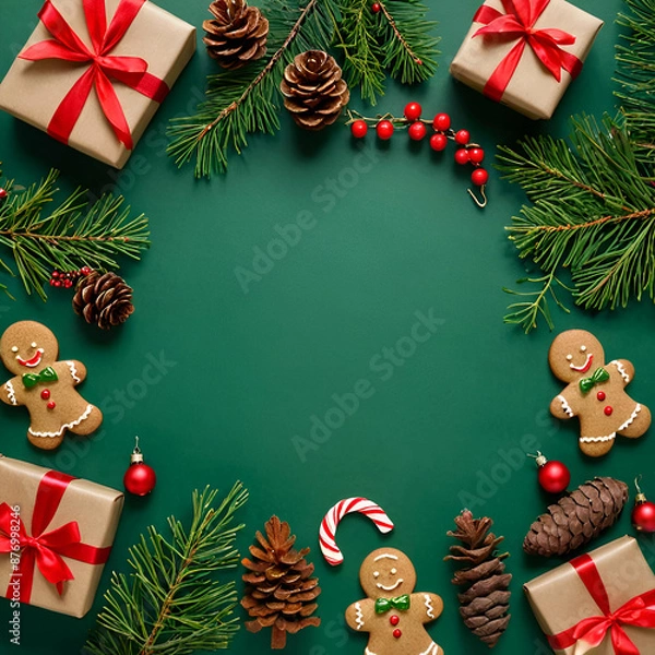 Obraz Gingerbread cookies frame
