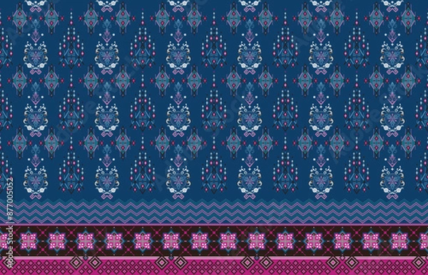 Fototapeta Fabric Pattern_A49 Traditional Geometric Batik Pattern.