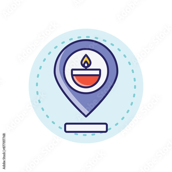 Fototapeta Location vector icon 