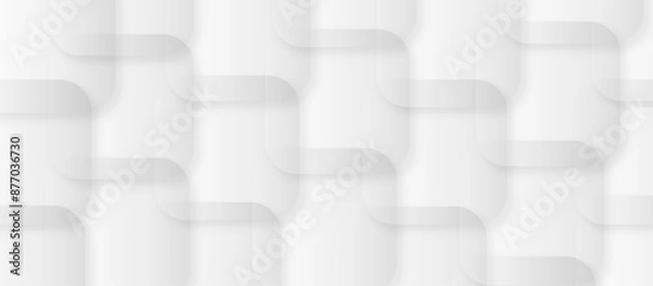 Fototapeta Abstract white and gray technology concept diamond triangle geometric shape background. gradient vector art illustration. soft and trendy business template . futuristic concept background	