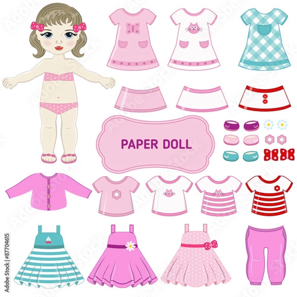 Fototapeta Paper doll.
