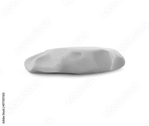 Fototapeta Realistic 3D illustration of a stone podium on an isolated background.