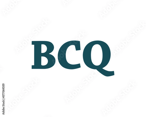 Fototapeta BCQ logo design vector template. BCQ logo design.