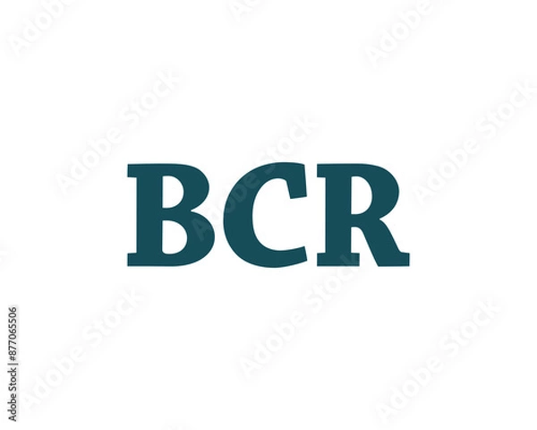 Fototapeta BCR logo design vector template. BCR logo design.