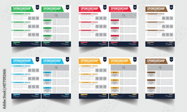 Fototapeta Technical Data Sheet layout template. Product Catalogue & modern a4 product catalog design template, Minimalist product brochure template design, A4 flyer, corporate flyer, business flyer, catalog