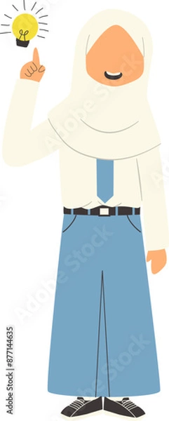 Obraz Indonesian senior high school students got idea