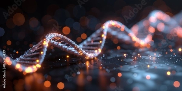 Obraz Nature-Inspired Microscopic DNA and Cell Structures in Stunning Art