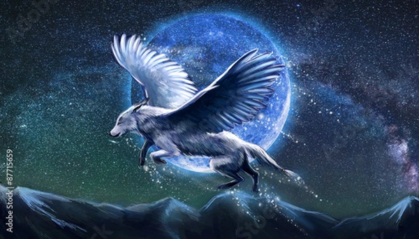 Obraz Крылатый волк