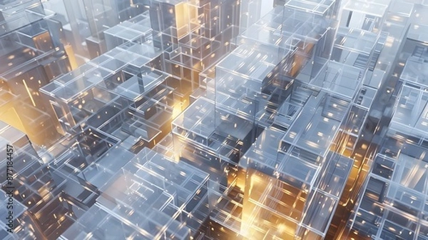 Fototapeta Quantum Computing Revolutionizing Architectural Design and Building Construction Technology