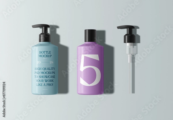 Fototapeta Bottle with Pump Mockups