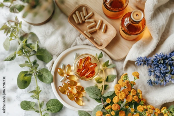 Fototapeta Transform Your Life with Wellness Essentials