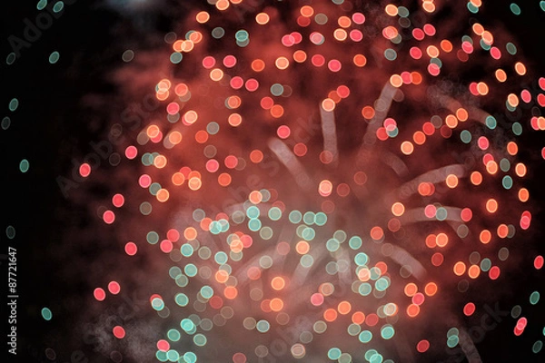 Obraz Defocused fireworks