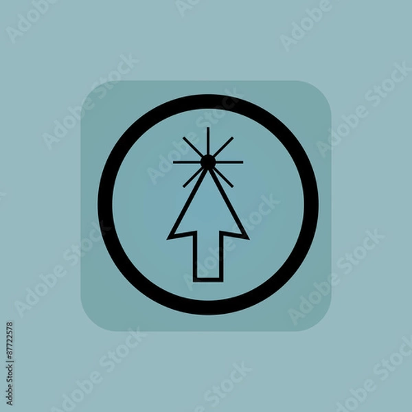 Obraz Pale blue arrow cursor sign