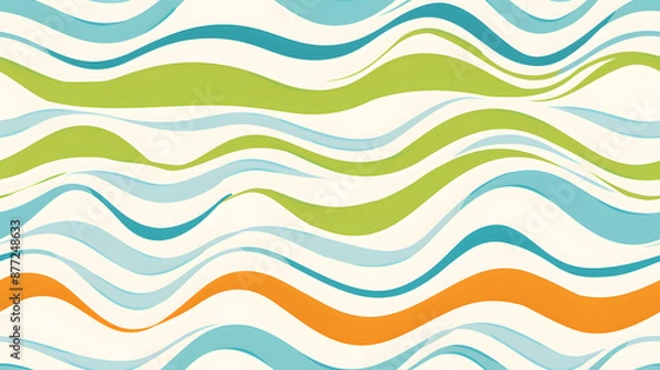 Fototapeta Abstract background with colorful waves. Abstract multicolored waves. Wavy banners. Colorful geometric shape.