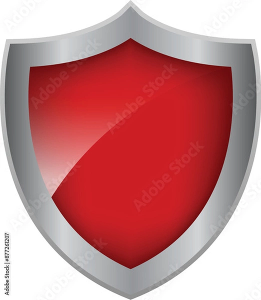 Obraz A Shiny and Glossy Red Shield