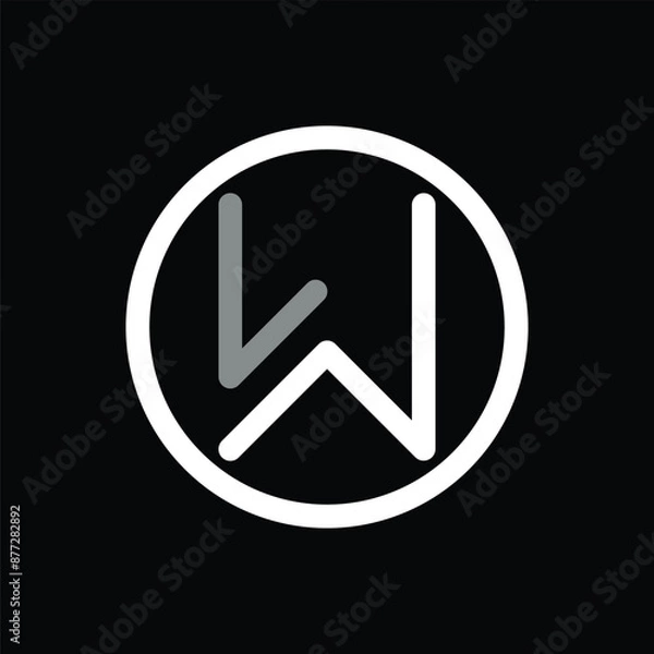 Obraz letter W initial WW logo