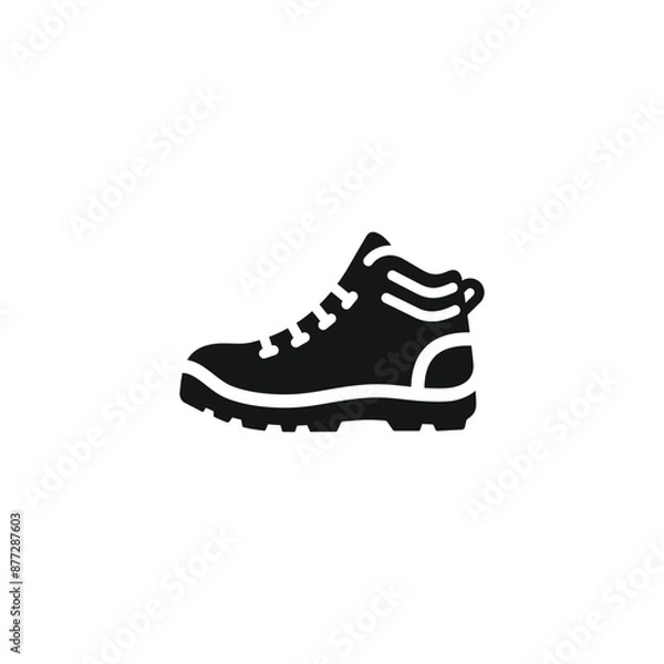 Obraz Hiking boot icon vector. EPS 10 editable vector