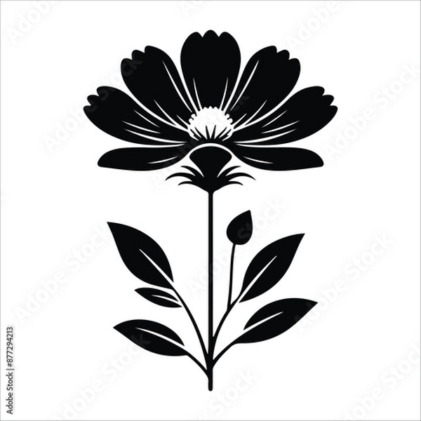 Obraz flower silhouette vector art