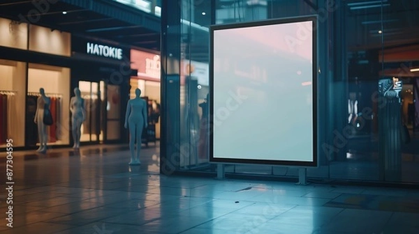 Fototapeta Blank Billboard in a City