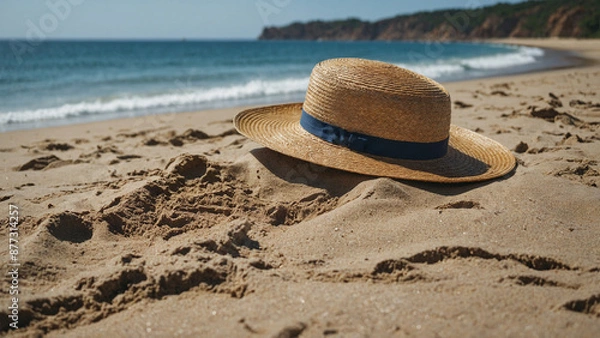 Fototapeta hat on the beach