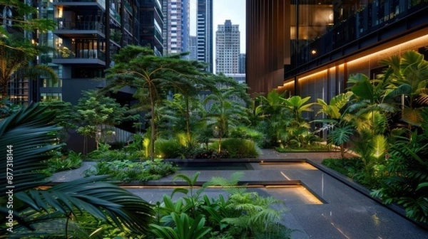 Fototapeta pool at night