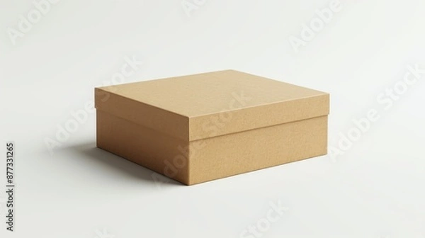 Fototapeta An isolated tuck end box on a white background