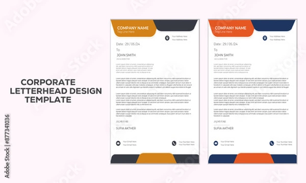 Obraz Creative Modern minimal name envelop and letterhead templates designs 