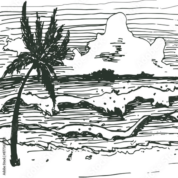 Obraz Abstract elements in gray color on an isolated background