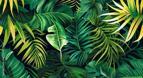 Fototapeta Seamles texture leaf background