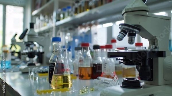 Fototapeta Comprehensive Laboratory Facilities and Chemistry Equipment for Experimental Analysis