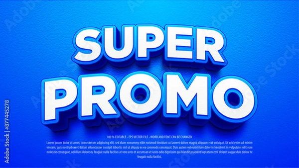 Fototapeta Super promo text effect, editable text sales style