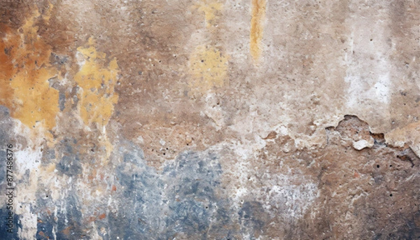 Fototapeta Concrete wall and floor of marble stone surface, Bloody background scary old bricks wall and concrete floor texture, Abstract illustration texture of grunge, dirt overlay or screen effect texture
