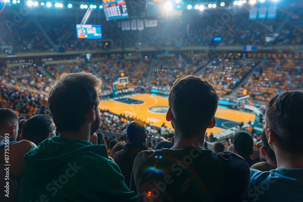 Fototapeta fans watching a basketball game