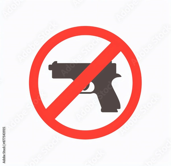 Obraz no gun icon, AI generated