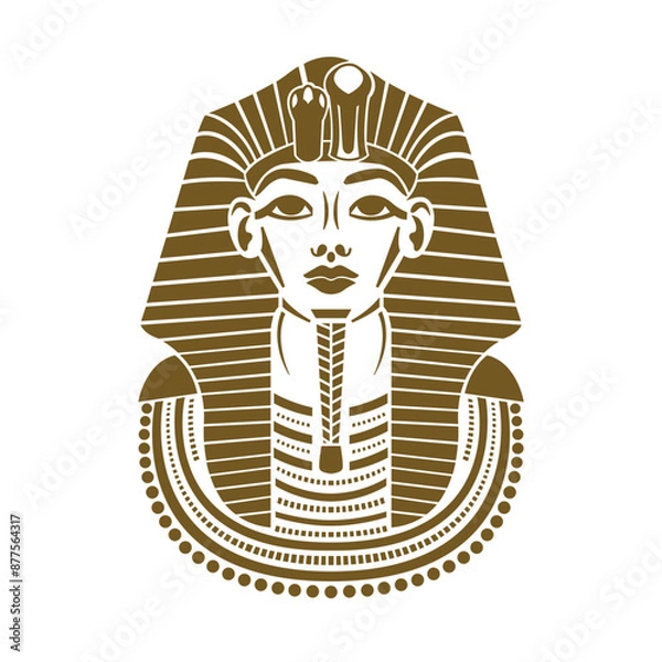 Fototapeta Pharaoh of Ancient Egypt Tutankhamun. Vector illustration.