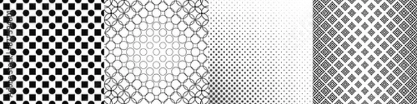 Fototapeta Black and white pattern collection