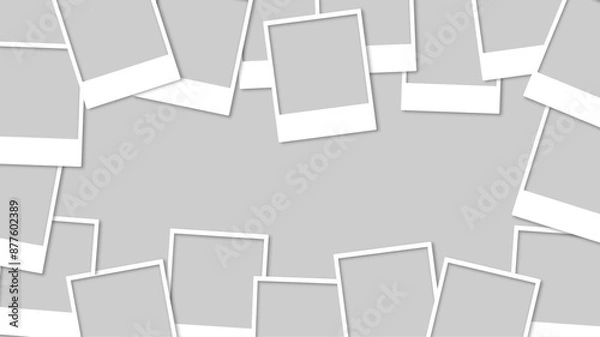 Fototapeta polaroids no fill collage background empty transparent background