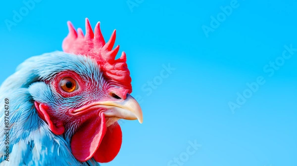 Obraz A minimalist workspace with a wooden desk, chair, and lamp. Plants and neutral tones create a calm atmosphere.
