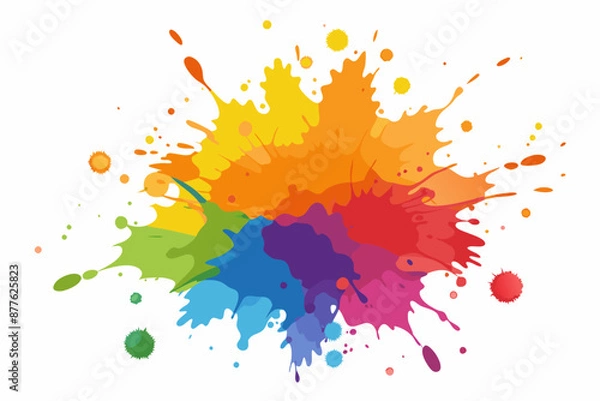 Fototapeta Colorful Artistic Watercolor Splash Design
