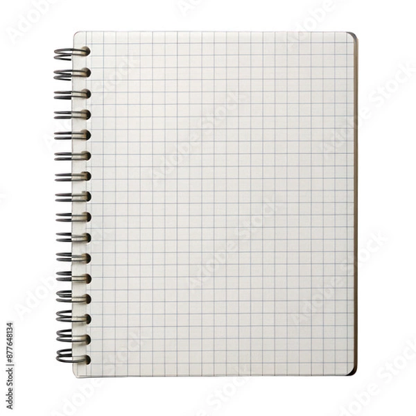 Fototapeta checked note paper on transparent background